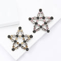 Open Star Rhinestone Brooch in Two Colors Decorative Lapel Pin view 3