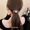 Clear Spiral Coil Hair Ties With Large Silver Or Tan Round Bead Ends view 4