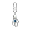 Twelve Piece Silver Tone Hamsa and Crescent Evil Eye Keychain Set view 4