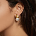 Squirrel and White Pearl Necklace and Earring Collection in Four Finishes view 2
