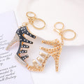 Rhinestone High Heel Keychain Metal Stiletto Bag Charm view 3