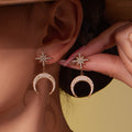Crystal Crescent Necklace and Starburst Earring Collection view 4