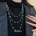 Layered Beaded Necklace in Four Color Combinations view 3