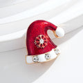 Red Snowflake Crystal Enamel Metal Brooch Pin for Jackets and Lapels view 5