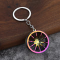 Multi-Spoke Car Wheel Rim Keychain in Five Color Finishes view 7