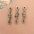 34x10mm Thorn Double Hole Alloy Connector Pendant