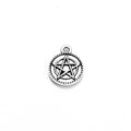 Pentagram Coin Charm Metal Jewelry Making Component In 2 Finishes view 4