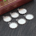 Small Scalloped Round Pendant Bezels in Three Finishes view 2