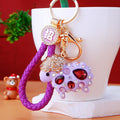 Jeweled Sheep Keychains With Braided Wrist Strap and Component Options view 3
