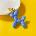 Gold Tone Metallic Balloon Dog Clip Keychains in Six Colors view 2