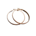 Textured Metal Hoop Earrings in Gold and Silver Two Sizes view 5