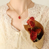 Gold Red Oval
