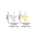 Crystal-Accented Gold Silver Hummingbird Alloy Charms in 4 Styles view 2