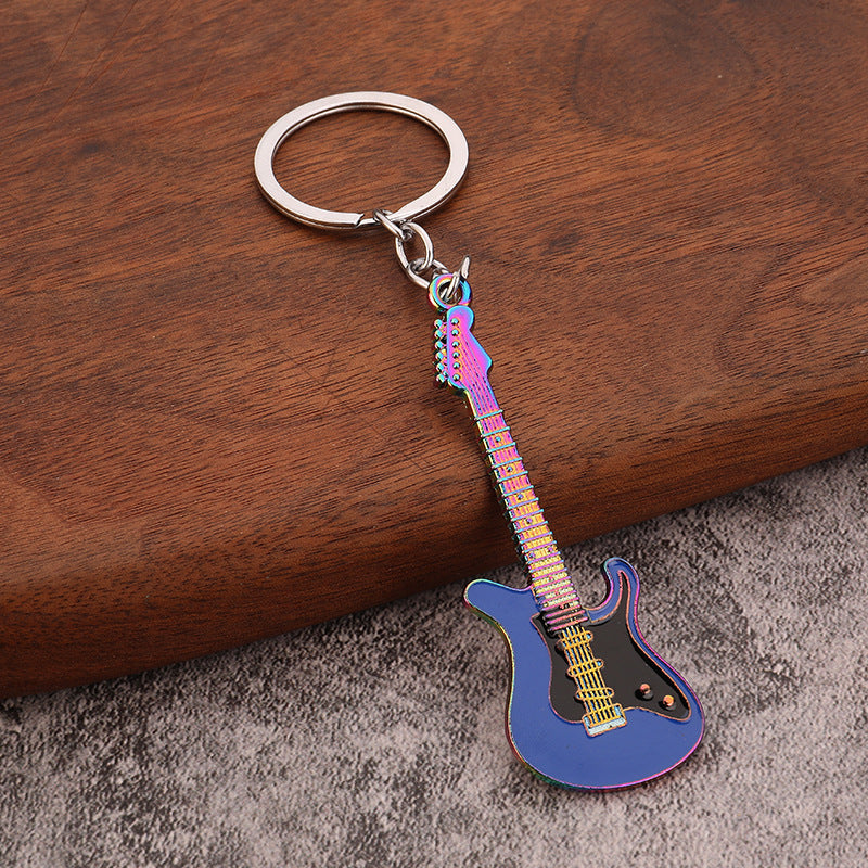 Y2K Colorful Guitar Metal Keychain Bag Charm Pendant Accessory