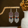 Fifty-One Turquoise Look Beaded Boho Dangle Earrings view 11