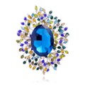 Flower Crystal Six Designs Metal Brooch Pin for Jackets and Lapels view 1