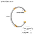 Twisted Cable Open Cuff Bangles Gold Accent Or Steel view 6