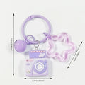 Colorful Camera, Bell and Clear Star Split-Ring Keychains in Five Colors view 4