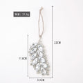 Silver Rhinestone Leaf Flower Hanging Ornaments Metal Cord view 5