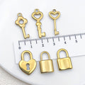 Gold-Tone Heart Metal Charms with 7 Listed Options view 3