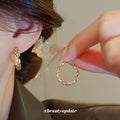 Twisted Small Hoop Earrings in Gold and Silver Tone, Two Styles view 3