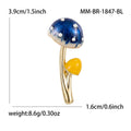Gradient Enamel Mushroom Brooch in Blue or Red With White Dots view 5