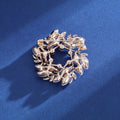 Pink Purple Bauhinia Flower Wreath Two Designs Metal Brooch Pin view 4