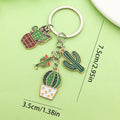 Cactus Charm Keychains, Multicolor And Silver-Tone, 2 Styles view 2