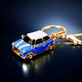 Enamel Mini Car Model Metal Keychain Gold Ring Clasp view 2