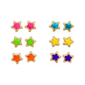 Colorful Star Stud Earrings Available as Singles or Twelve Piece Set view 5