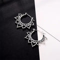 Silver Tone Filigree Heart Hoop Earrings in Two Designs view 4