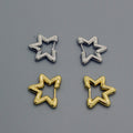 Hollow Star Hoop Earrings in Gold and Silver Tone Finishes view 5