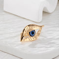 Gold Tone Oversized Evil Eye Adjustable Rings in Two Colors view 3