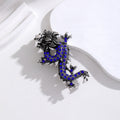 Black Gold Tone Dragon Crystal Five Designs Metal Brooch Pin 3.7 x 5.7 cm 3.7 x 5.7 cm view 4