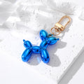 Gold Tone Metallic Balloon Dog Clip Keychains in Ten Colors view 7