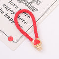 Heart Braided Cord Key Fob Gold Tone Metal Cap 7 Colors view 6