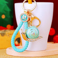 Crystal Snail Keychains With Enamel Shells and Optional Wrist Straps view 2
