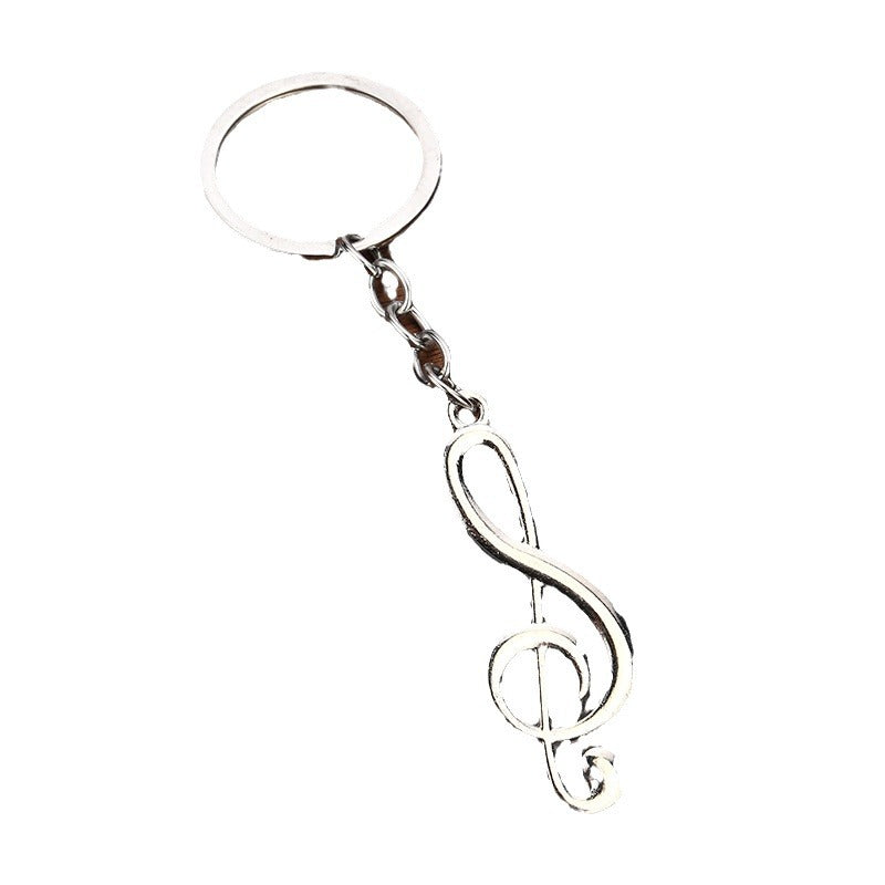 Music Note Metal Keychain Creative Gift Bag Charm Accessory