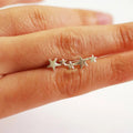 Five Star Climber Earrings in Three Finishes with Polished Metal Finish view 3