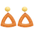 Color Block Resin Geometric Drop Earrings In Two Designs view 5