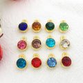 Mini Gold-Tone Birthstone Metal Charms with 2 Listed Options view 6
