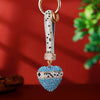 Sky-Blue Striped-Heart