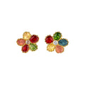 Multicolor Crystal Flower Stud Earrings Fashion Jewelry Accessory view 5