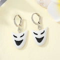 Silver Tone Acrylic Animal, Flower and Ghost Huggie Drop Earrings view 11