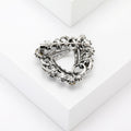 Swirl Wreath Brooch with Multicolor Crystal Clusters view 4