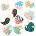 Split Heart Best Friends Enamel Charm Collection for Jewelry Making view 5