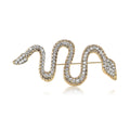 Rhinestone Snake Serpentine Brooch Silver Gold Blue Green view 5