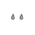 Polished Gold and Silver Teardrop Metal Stud Earrings view 5