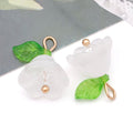 Ten-Color Gradient Lily of the Valley Glass and Leaf Charm Collection view 12