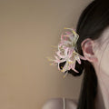 Red Or Pale Pink Artificial Spider Lily Duckbill Hair Clip view 3